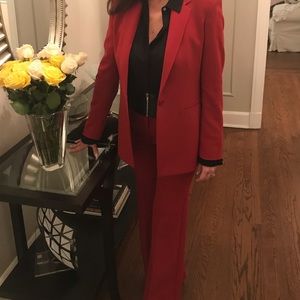 Theory Women's Power Suit in Bright raspberry.